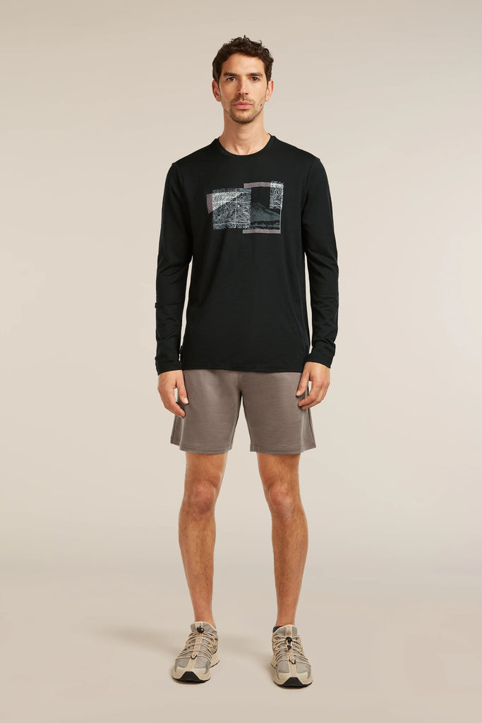 Mens Merino 150 Tech Lite Long Sleeve T-Shirt Peak Balance Black 0A57FT