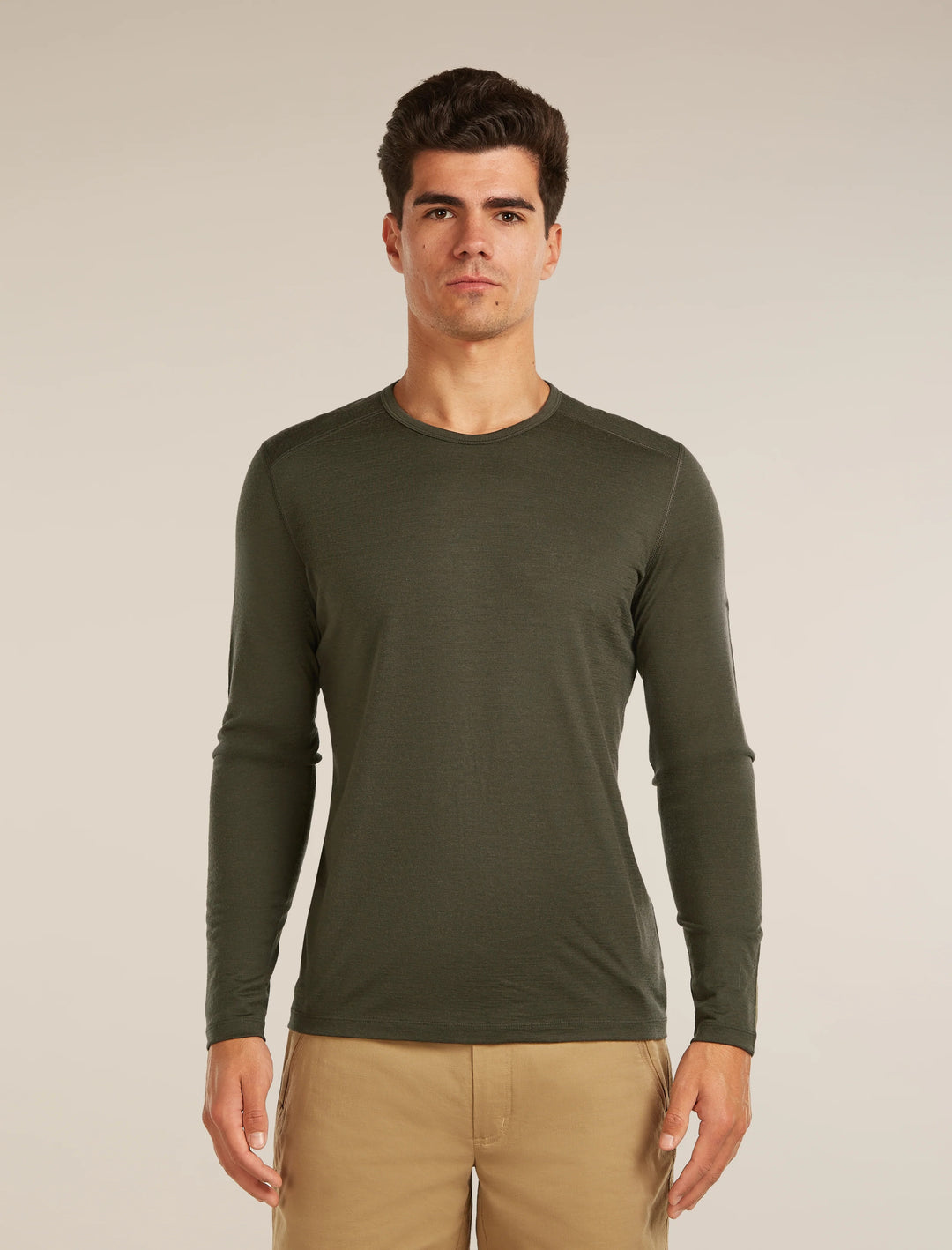 Mens 200 Oasis LS Crewe  Dark Loden 104365