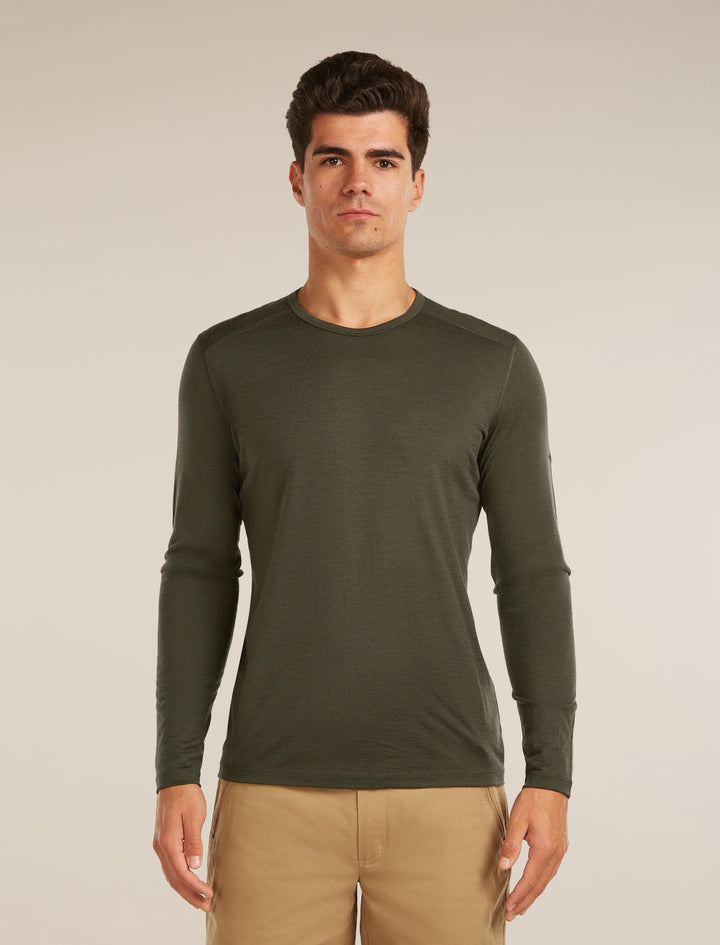 Mens 200 Oasis LS Crewe  Dark Loden 104365