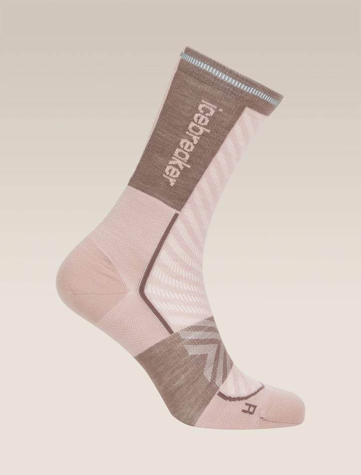 Womens Merino Blend Run+ Ultralight Crew Socks  Pink quartz/Porcini 0A56VM