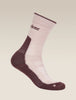 Womens Merino Hike+ Light Crew Socks Pink quartz/Java  0A578K