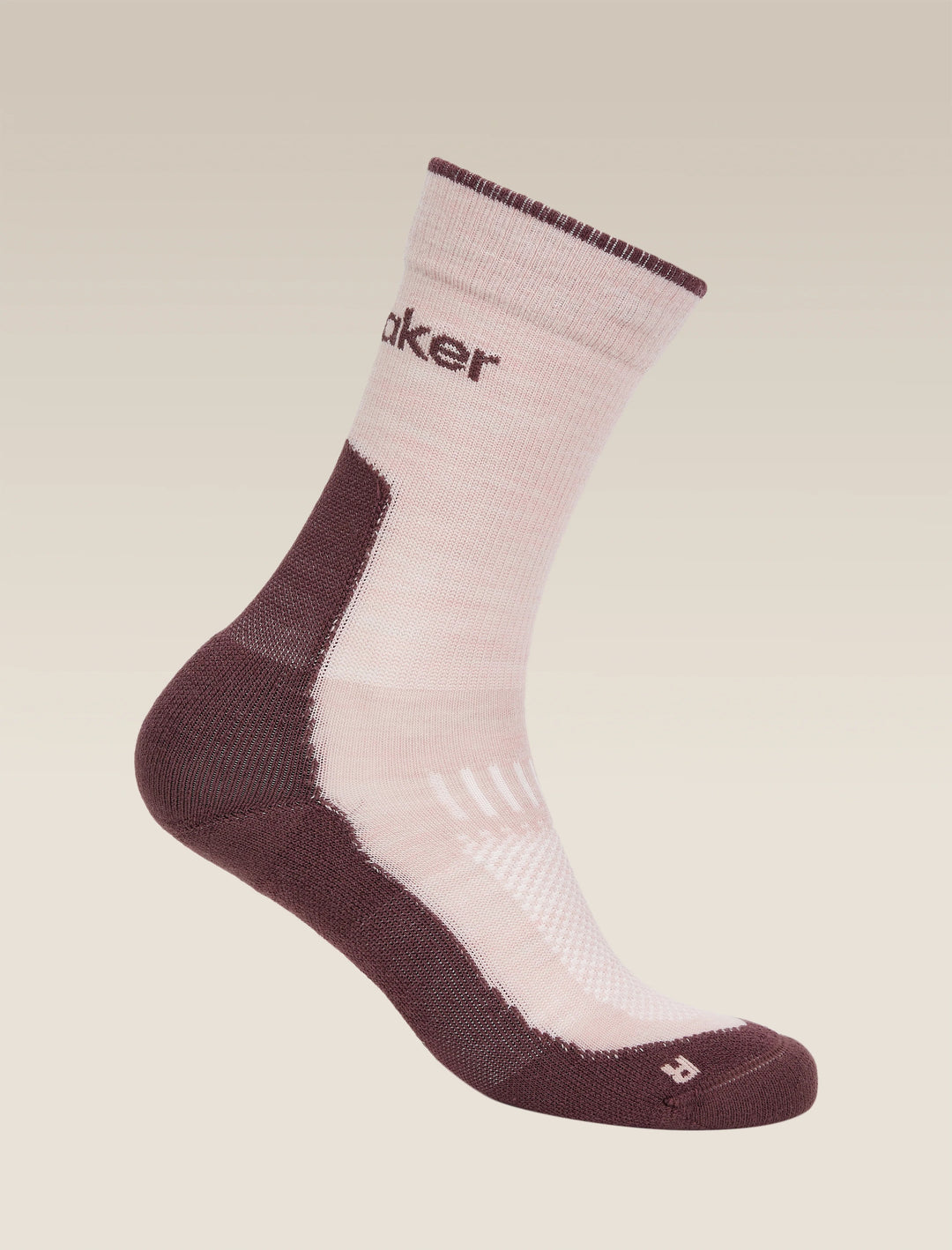 Womens Merino Hike+ Light Crew Socks Pink quartz/Java  0A578K