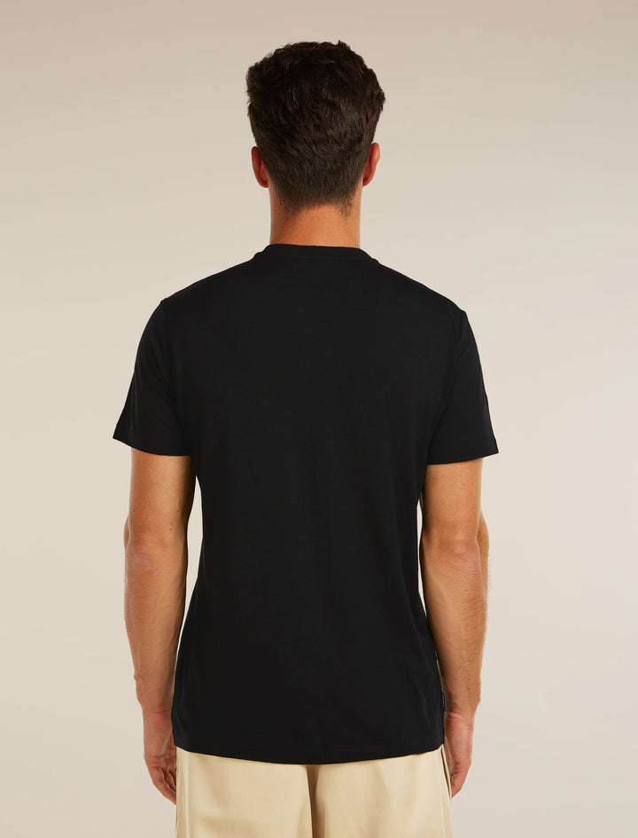 Mens  Merino 150 Tech Lite Short Sleeve T-Shirt Elevation Line Black 0A57FP