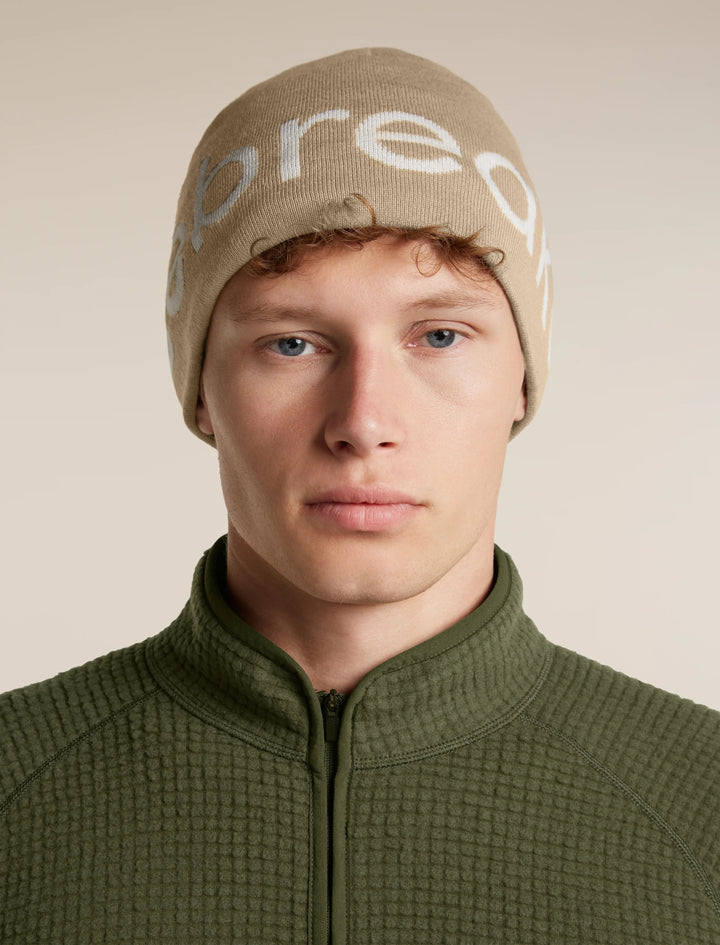 Adult Unisex Merino Icebreaker Beanie  Cumin/Ecru Heather 0A56SJ