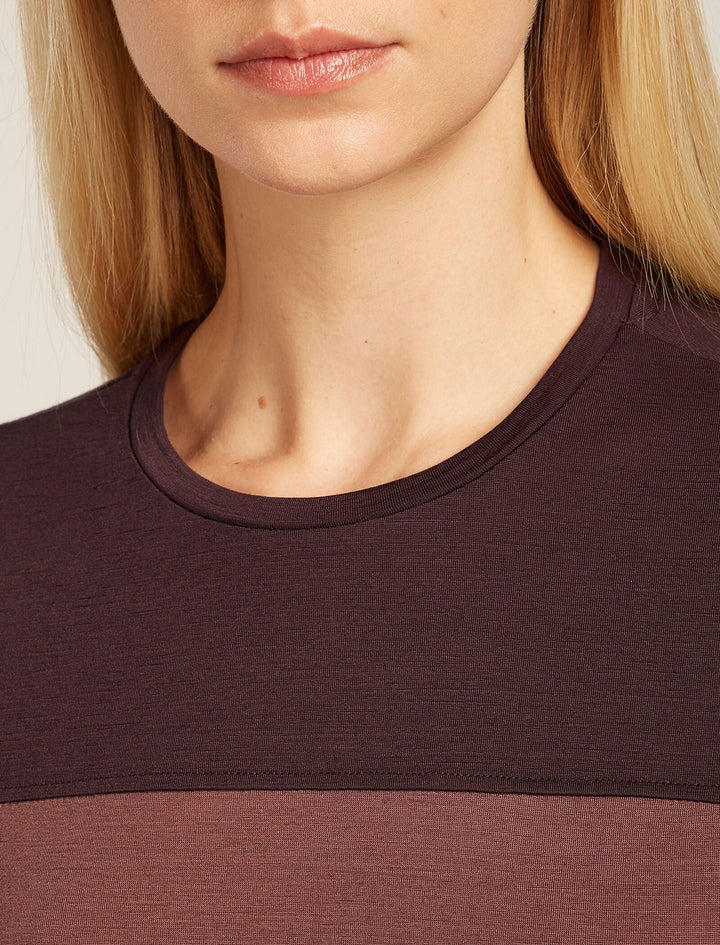 Womens Merino Blend 125 Cool-Lite™ Sphere Short Sleeve T-Shirt  Block Carob/Java 0A56XY