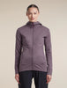Womens Merino 260 Quantum Long Sleeve Zip Hoodie  Grey Plum/Dark Berry BA56XR