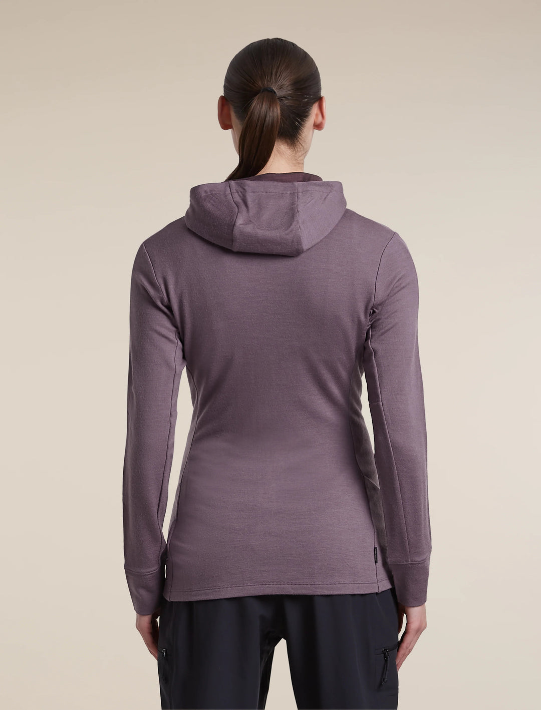 Womens Merino 260 Quantum Long Sleeve Zip Hoodie  Grey Plum/Dark Berry BA56XR