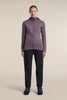 Womens Merino 260 Quantum Long Sleeve Zip Hoodie  Grey Plum/Dark Berry BA56XR