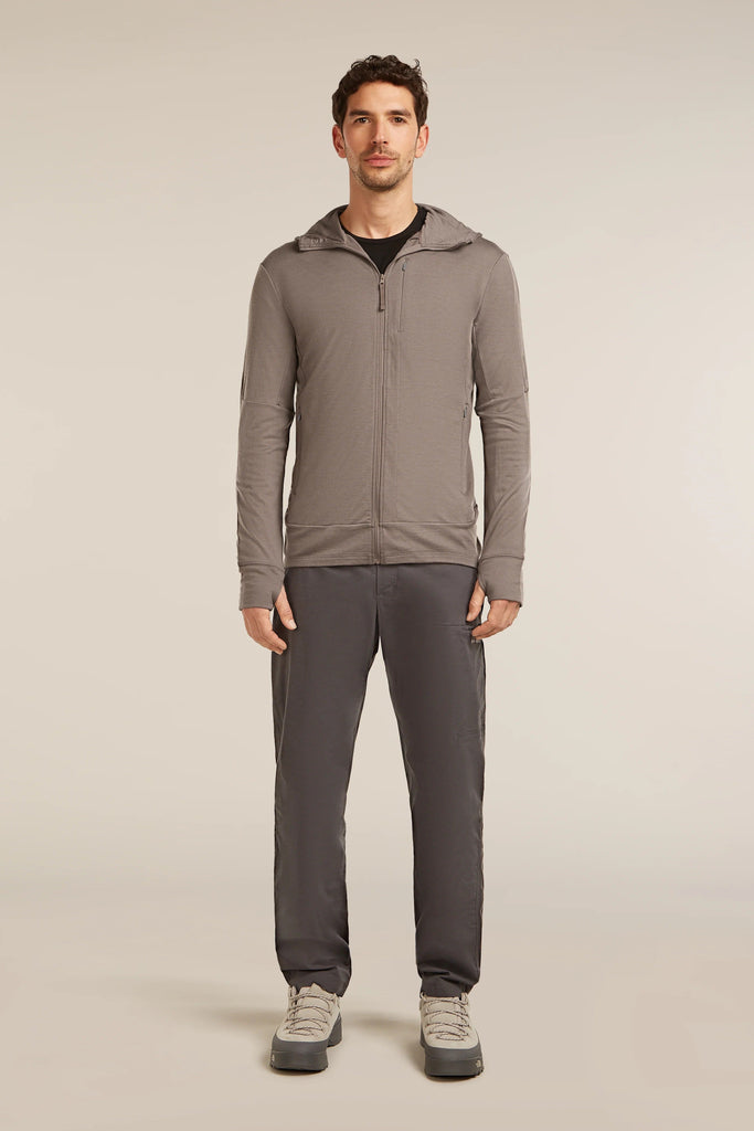 Mens Merino 260 Quantum Long Sleeve Zip Hoodie Porcini  BA56W2