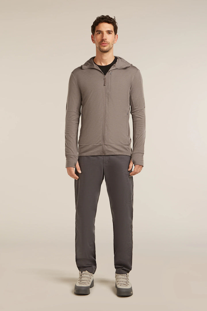 Mens Merino 260 Quantum Long Sleeve Zip Hoodie Porcini  BA56W2