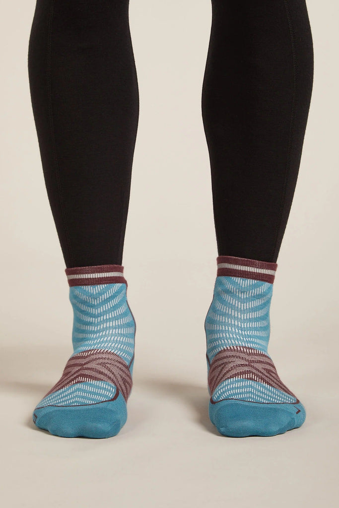 Mens Merino Blend Run+ Ultralight Mini Socks Topaz/Java 0A56VI