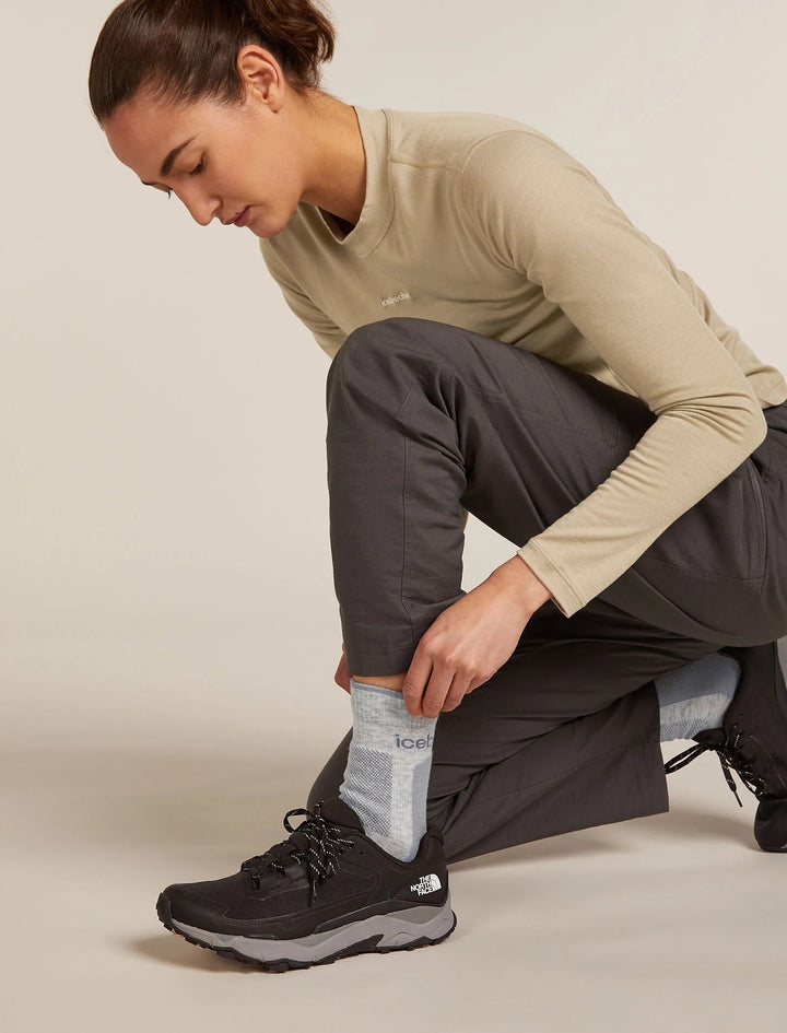 Womens Merino Hike+ Medium Crew Socks Blizzard /Heather/ Alloy 0A578I