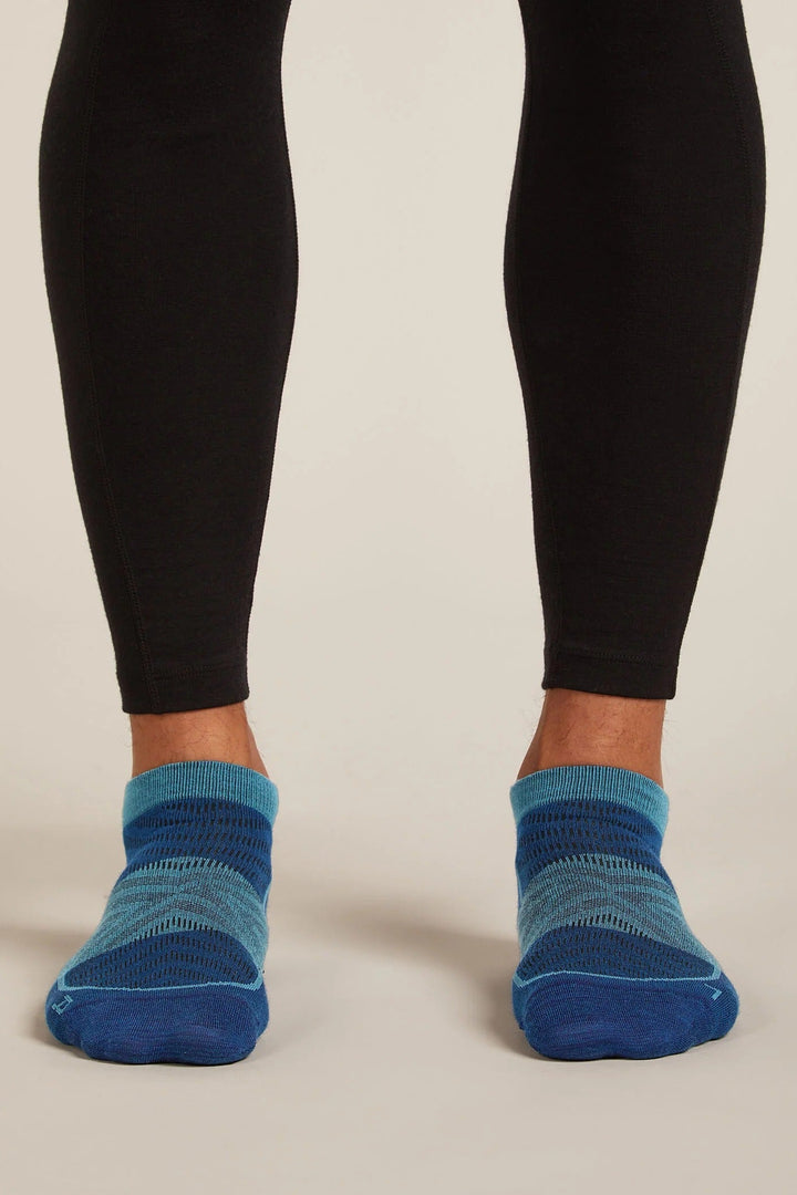 Mens Merino Blend Run+ Ultralight Micro Socks  Atlantis/Topaz 0A56VH