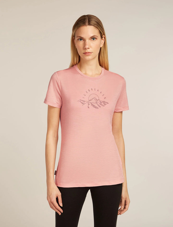 Womens Merino 150 Tech Lite S S T-Shirt Sunrise Summit Blush 0A576O