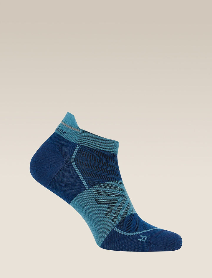 Mens Merino Blend Run+ Ultralight Micro Socks  Atlantis/Topaz 0A56VH
