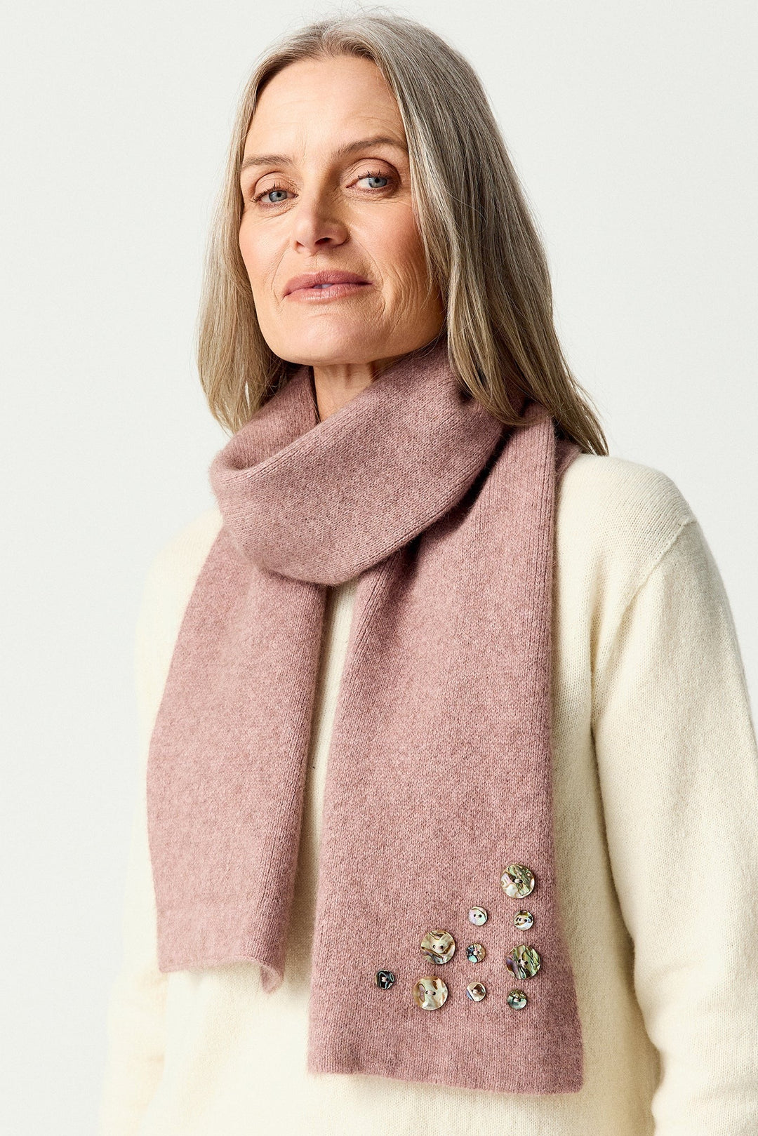 Womens Shell Scarf Rose Dust 0668