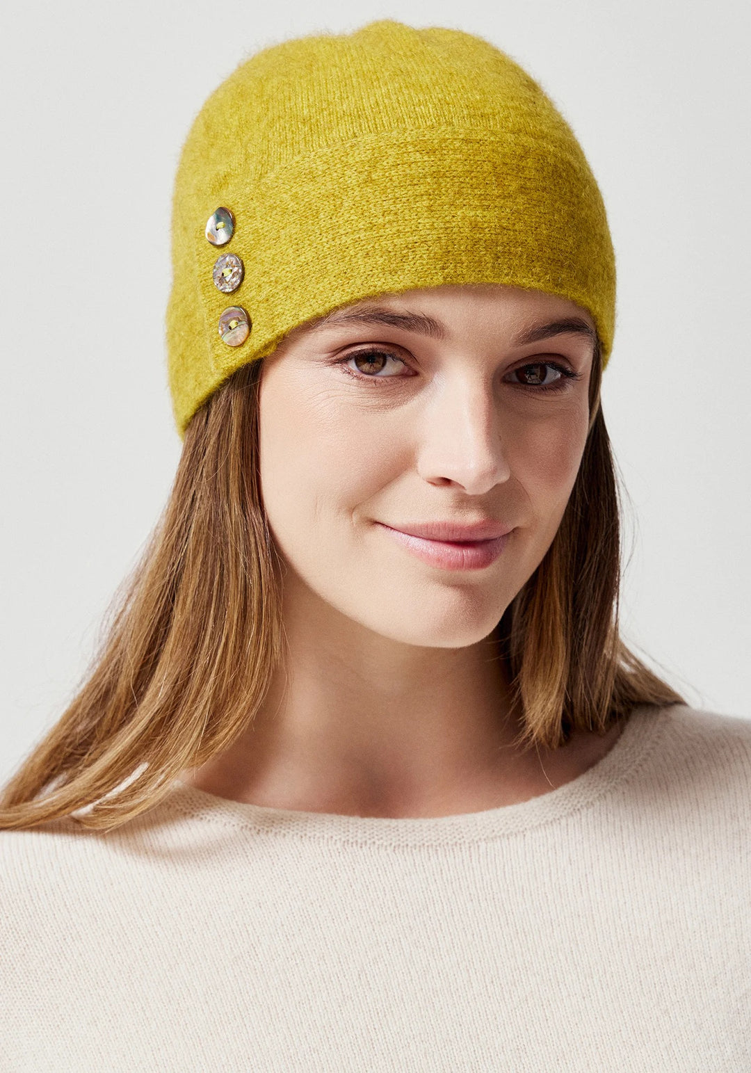 Womens Shell Beanie  Golden Pearl 0669