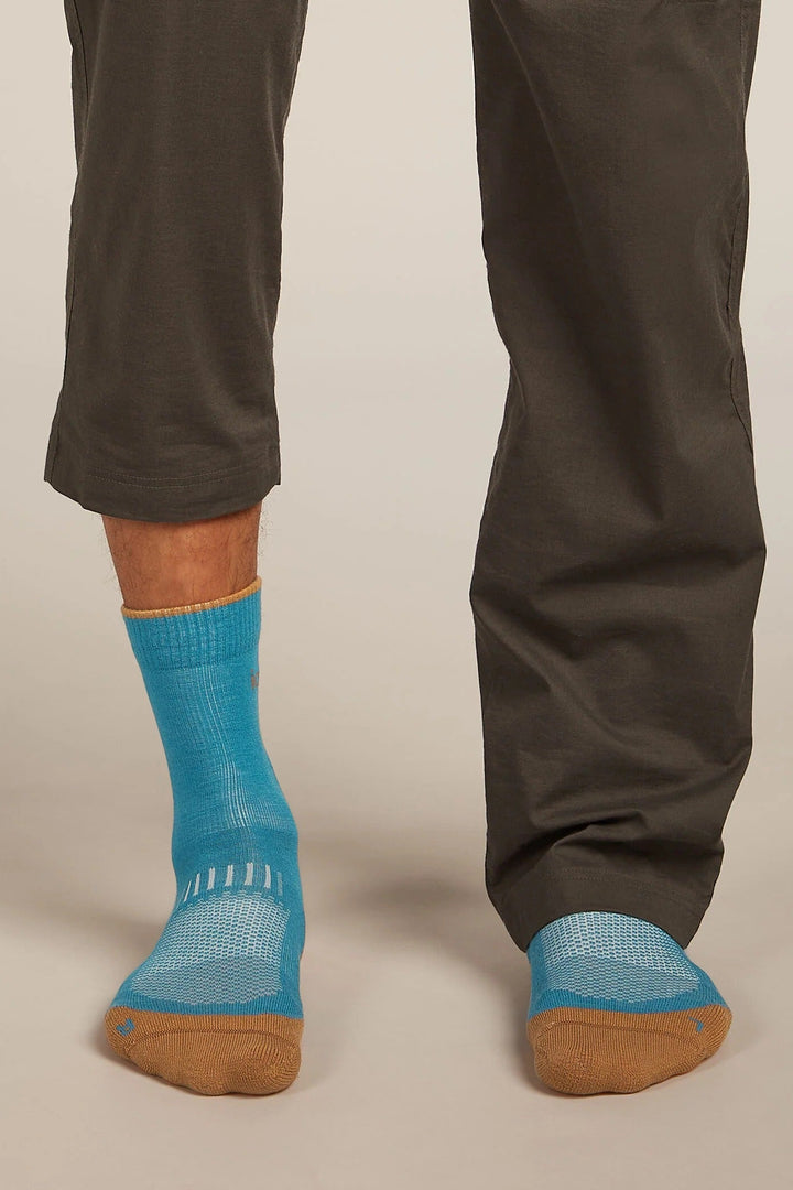 Mens Merino Hike+ Light Crew Socks  Topaz/Trail 0A578O