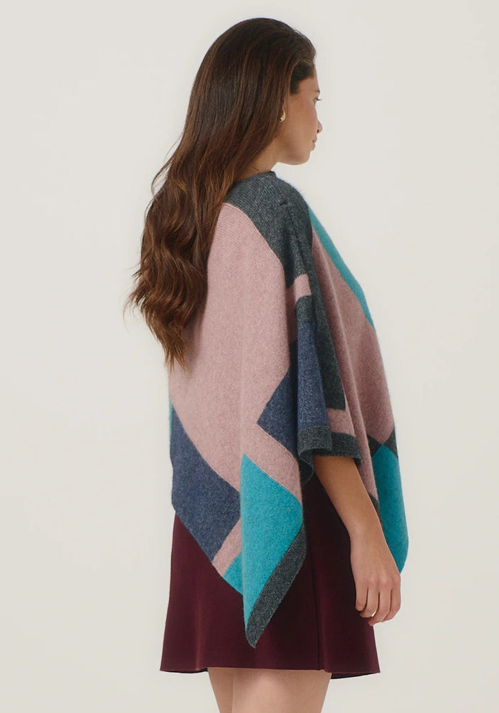 Womens Empress Poncho Rose Dust/Glacier  Multi