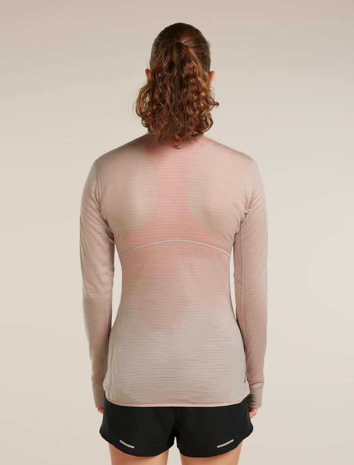 Womens Merino Blend 200 Realfleece™ Descender L S Half Zip Jacket Pink Quartz BA56YM