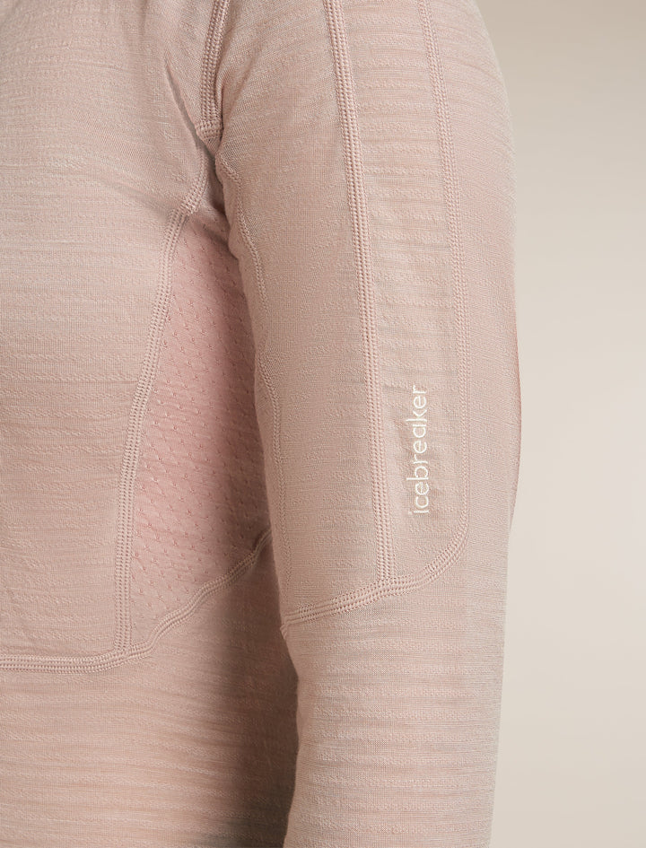 Womens Merino Blend 200 Realfleece™ Descender L S Half Zip Jacket Pink Quartz BA56YM