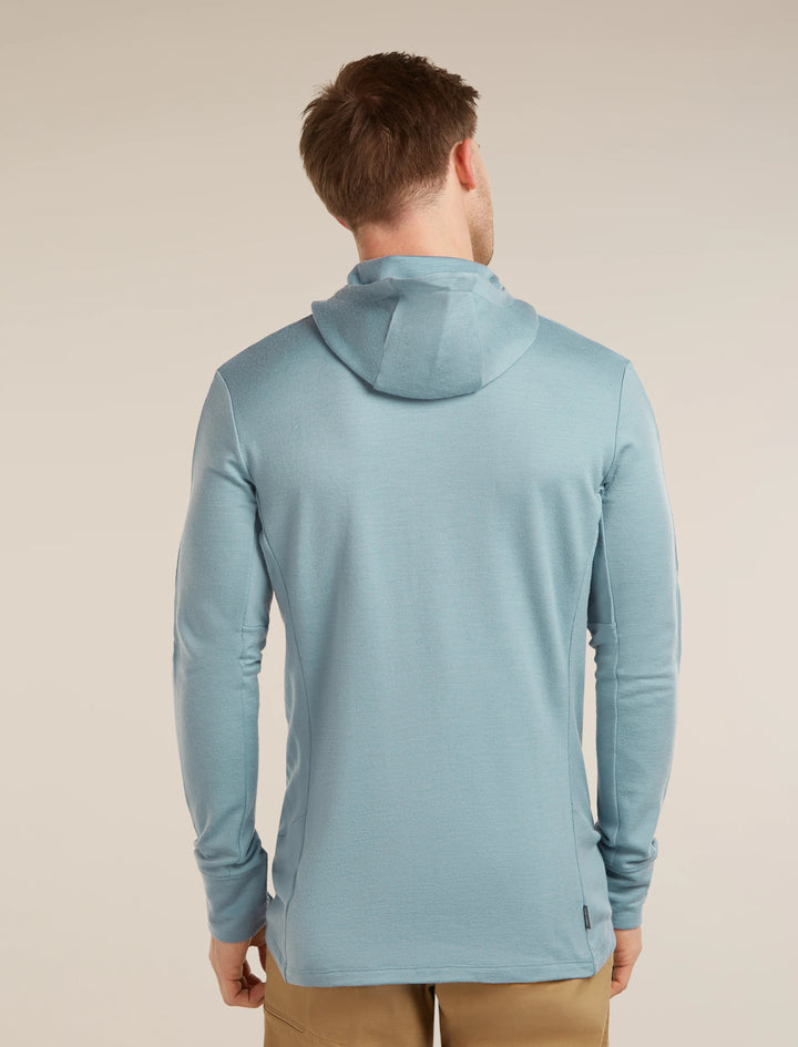 Mens Merino 260 Quantum Long Sleeve Zip Hoodie Flint Blue  BA56W2