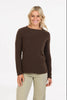 Womens Crew Neck Plain Sweater Cocoa NB682