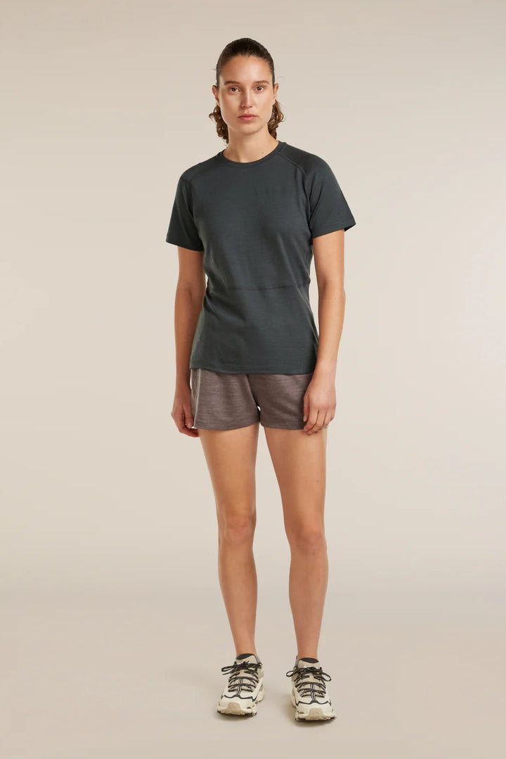 Womens Merino 200 Waffle Elevation Short Sleeve T-Shirt Obsidian 0A5792