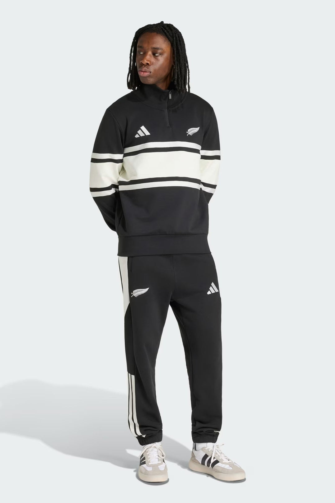 Mens New Zealand Rugby Leisurewear Quarter Zip Sweatshirt KQ8181