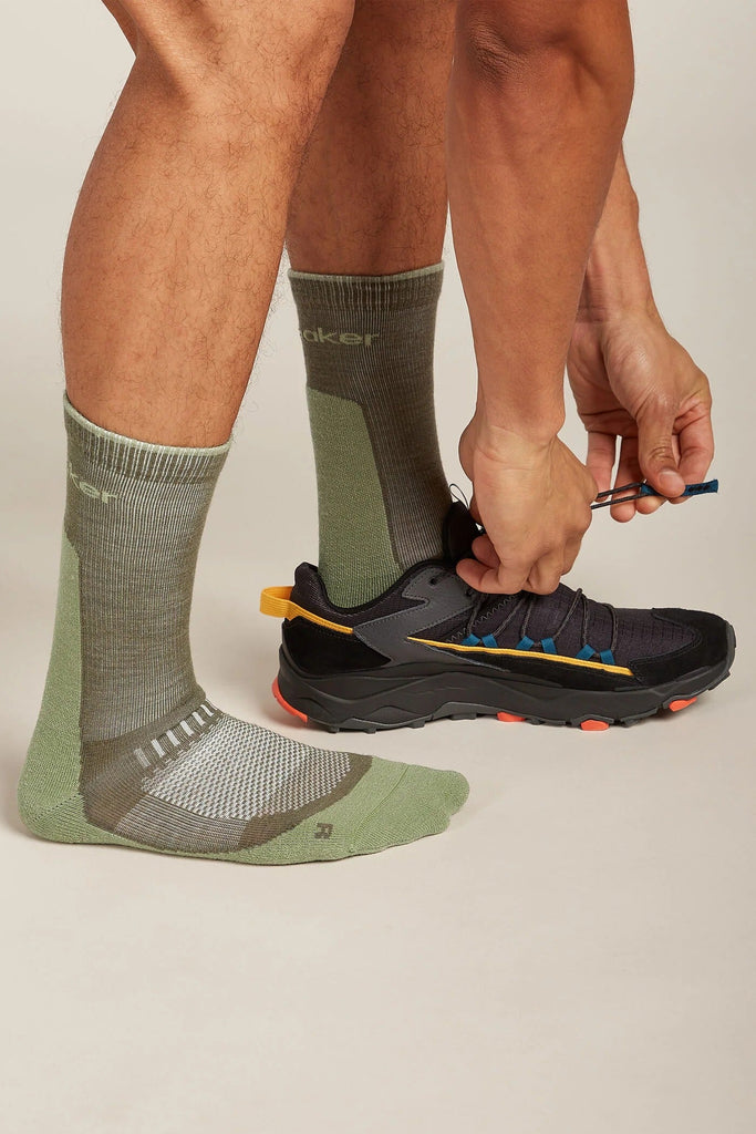 Mens Merino Hike+ Light Crew Socks   Loden/lichen 0A578O