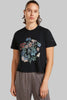 Womens Merino 150 Tech Lite Short Sleeve Crop Tee NZ Flora Black 0A57FZ