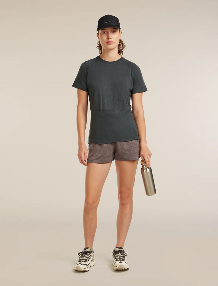 Womens Merino 200 Waffle Elevation Short Sleeve T-Shirt Obsidian 0A5792