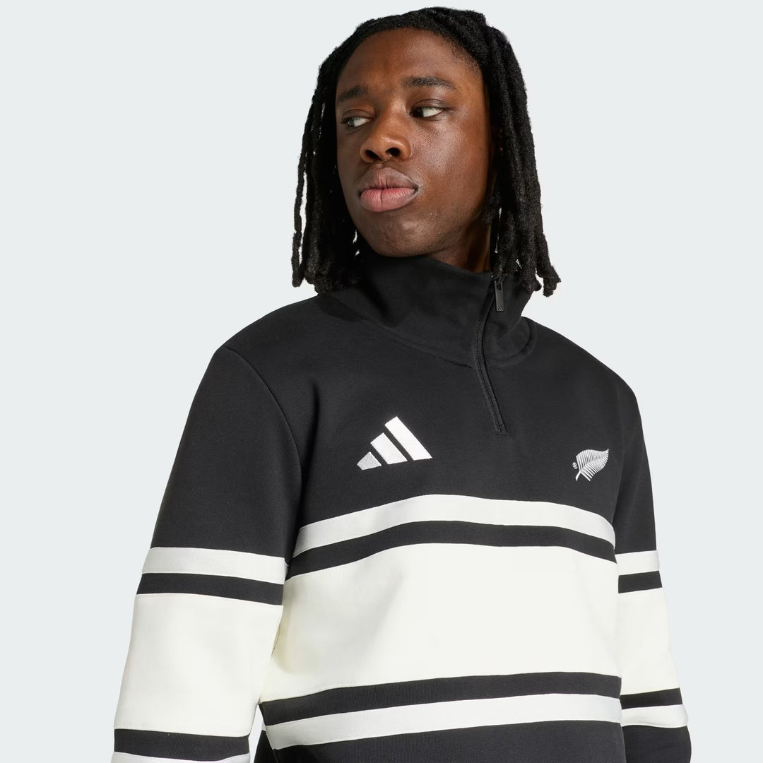 Mens New Zealand Rugby Leisurewear Quarter Zip Sweatshirt KQ8181