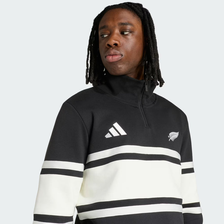 Mens New Zealand Rugby Leisurewear Quarter Zip Sweatshirt KQ8181