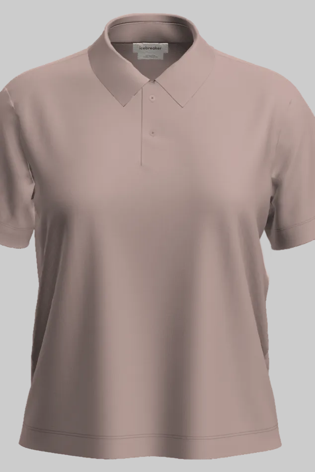 Womens 15.5 MerinoFine SS Polo Pink Quartz 0A57FJ