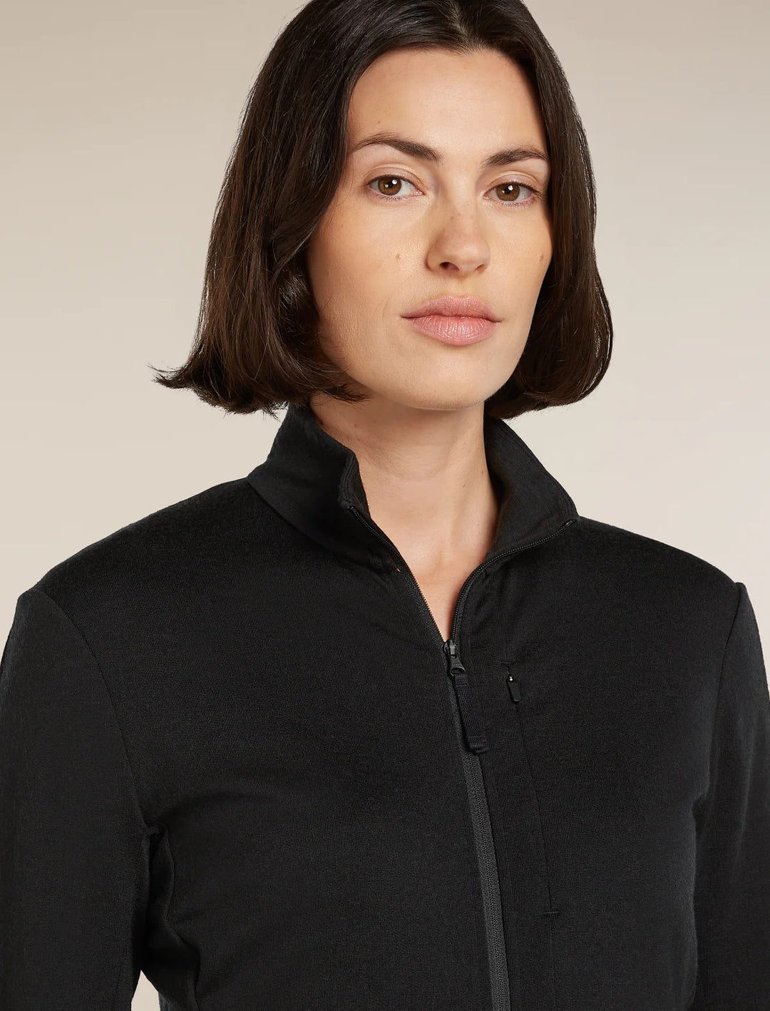 Womens Merino 260 Quantum LS Zip Black BA56XQ