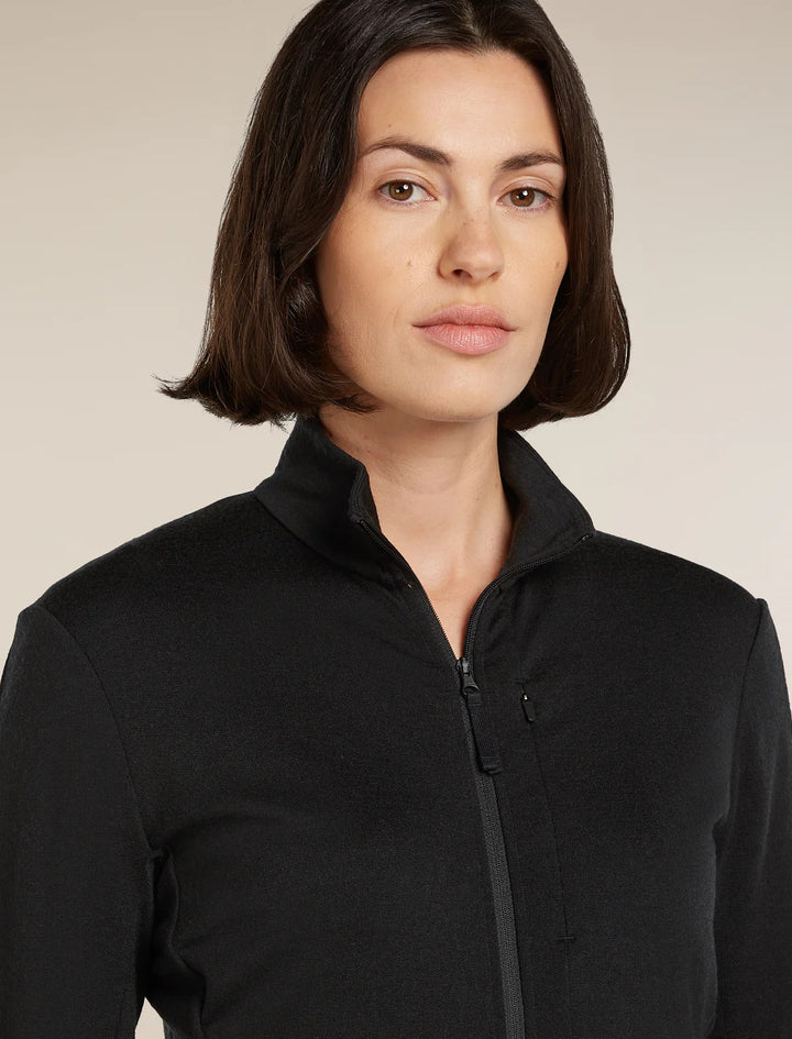 Womens Merino 260 Quantum LS Zip Black BA56XQ