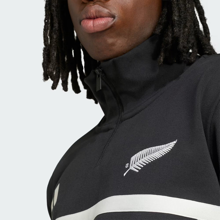 Mens New Zealand Rugby Leisurewear Quarter Zip Sweatshirt KQ8181