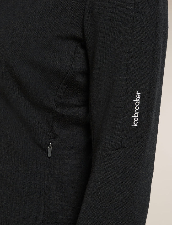 Womens Merino 260 Quantum LS Zip Black BA56XQ