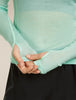 Womens  Merino Blend 75 Cool-Lite™ Featherlight™ Long Sleeve Crew Thermal Top Mint 0A577K