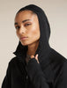 Womens 150 MerinoFine™ Ace Long Sleeve Zip Hoodie UPF  Black  0A57EM