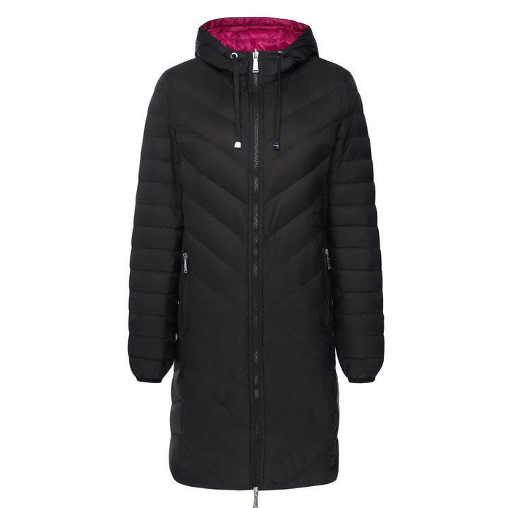 Womens Arnie Reversible Puffer Down Coat   Black/Rose