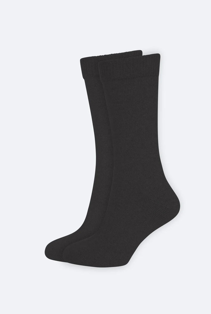 Mens Plain Possum Sock Black NX845