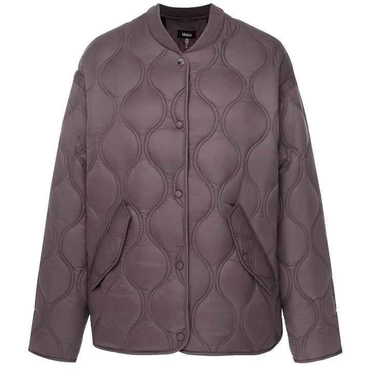 Womens Talei Quilt Bomber Cocoa Powder