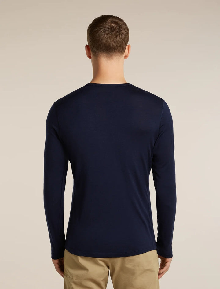 Mens  Merino 200 Oasis Long Sleeve Crewe Skiing Yeti Midnight Navy 0A57IU