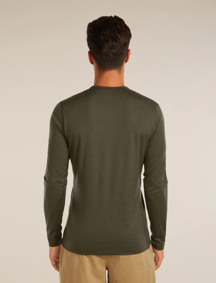 Mens 200 Oasis LS Crewe  Dark Loden 104365