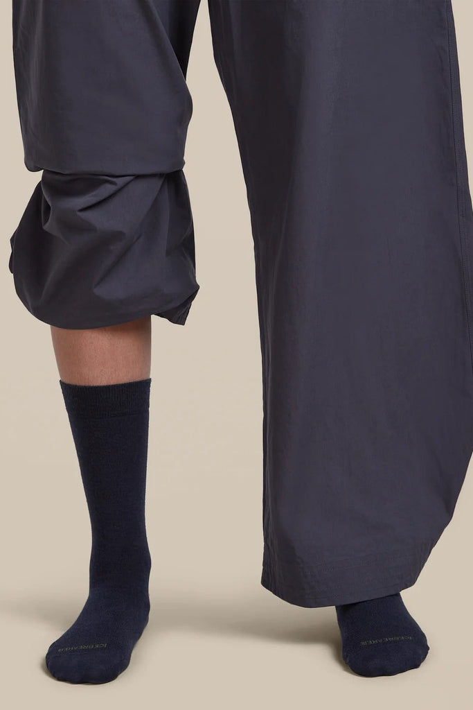 Womens Merino Lifestyle Fine Gauge Crew Socks Midnight Navy/Dark Loden 105253