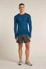 Mens Merino Blend 75 Cool-Lite™ Featherlight™ Long Sleeve Crew Thermal Top Atlantis 0A577J