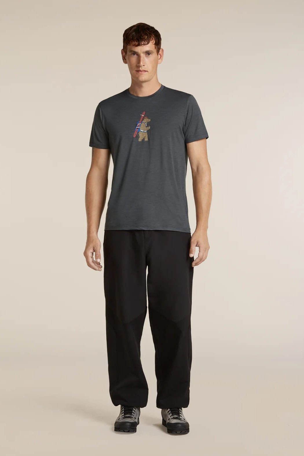 Mens Merino 150 Tech Lite SS Tee Bear Tour  Obsisian 0A57BS