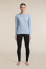Womens 200 MerinoFine™ Ace Long Sleeve Crewe Zinc Blue 0A57HQ
